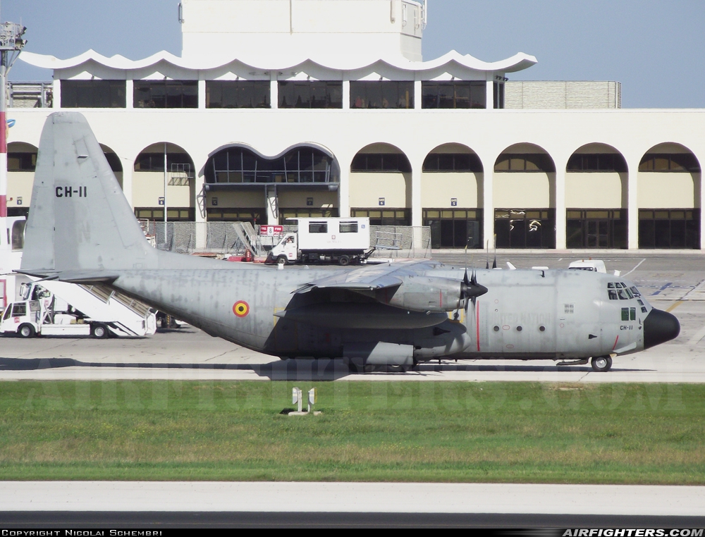 Belgium - Air Force Lockheed C-130H Hercules (L-382) CH-11 at Luqa - Malta International (MLA / LMML), Malta