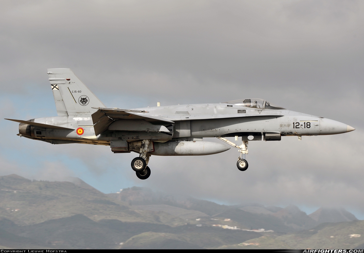 Spain - Air Force McDonnell Douglas C-15 Hornet (EF-18A) C.15-60 at Gran Canaria (- Las Palmas / Gando) (LPA / GCLP), Spain