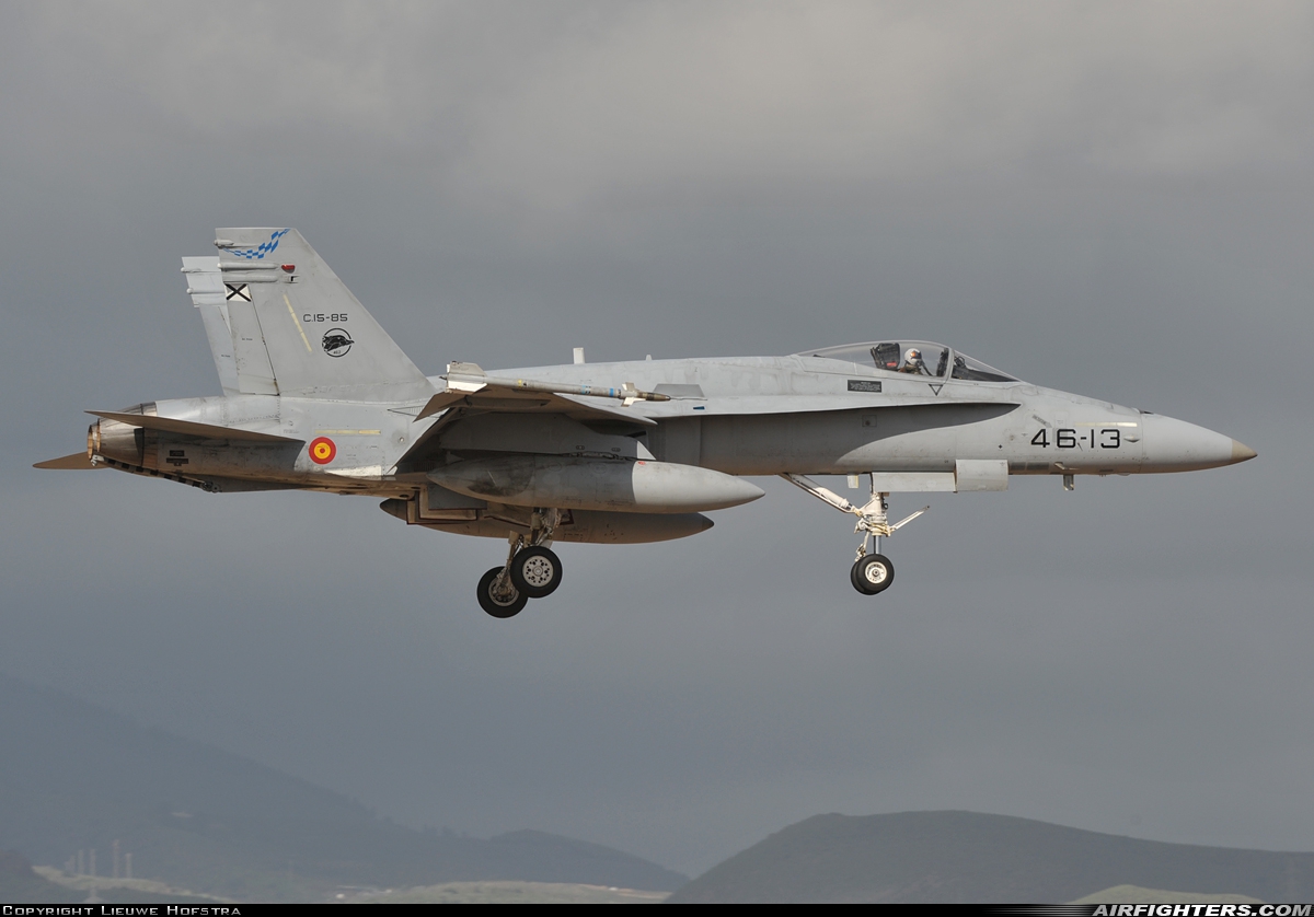 Spain - Air Force McDonnell Douglas F/A-18A+ Hornet C.15-85 at Gran Canaria (- Las Palmas / Gando) (LPA / GCLP), Spain