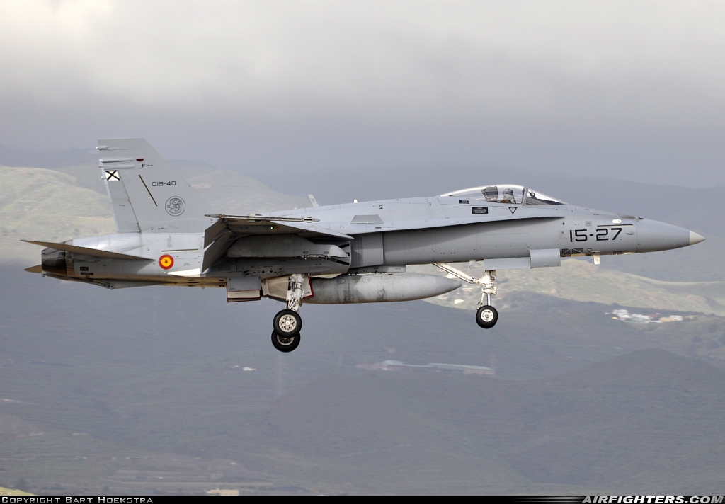 Spain - Air Force McDonnell Douglas C-15 Hornet (EF-18A) C.15-40 at Gran Canaria (- Las Palmas / Gando) (LPA / GCLP), Spain