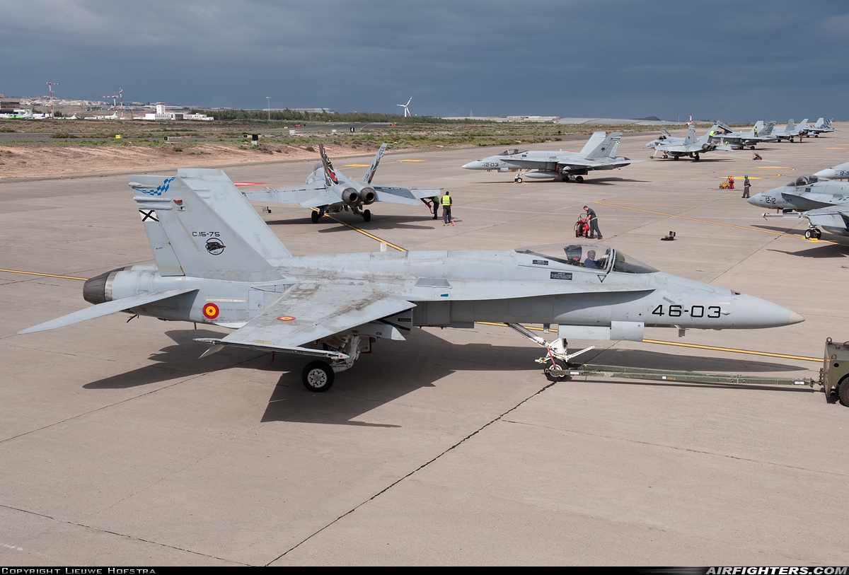 Spain - Air Force McDonnell Douglas F/A-18A+ Hornet C.15-75 at Gran Canaria (- Las Palmas / Gando) (LPA / GCLP), Spain