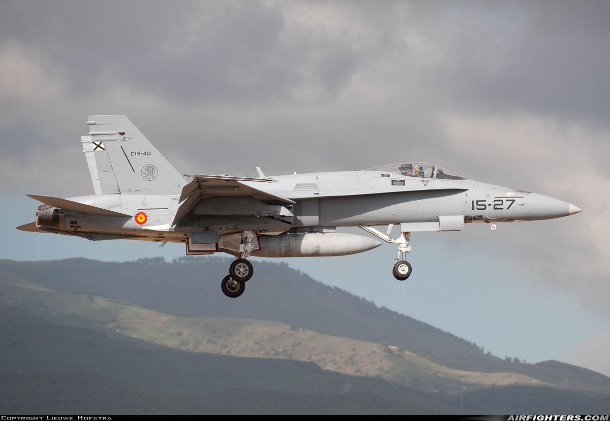 Spain - Air Force McDonnell Douglas C-15 Hornet (EF-18A) C.15-40 at Gran Canaria (- Las Palmas / Gando) (LPA / GCLP), Spain