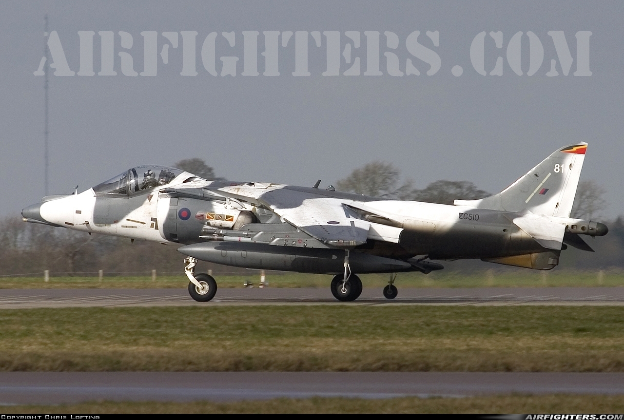 UK - Air Force British Aerospace Harrier GR.7 ZG510 at Cottesmore (Oakham) (OKH / EGXJ), UK