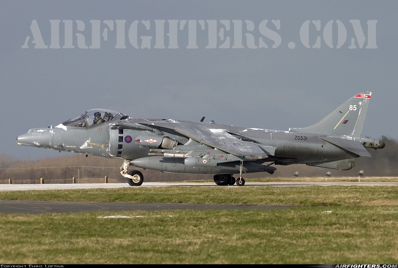 UK - Air Force British Aerospace Harrier GR.7 ZG531 at Cottesmore (Oakham) (OKH / EGXJ), UK