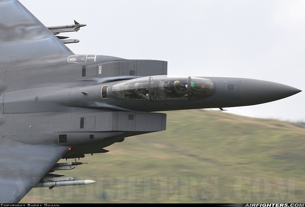 USA - Air Force McDonnell Douglas F-15E Strike Eagle 91-0605 at Off-Airport - North Wales, UK