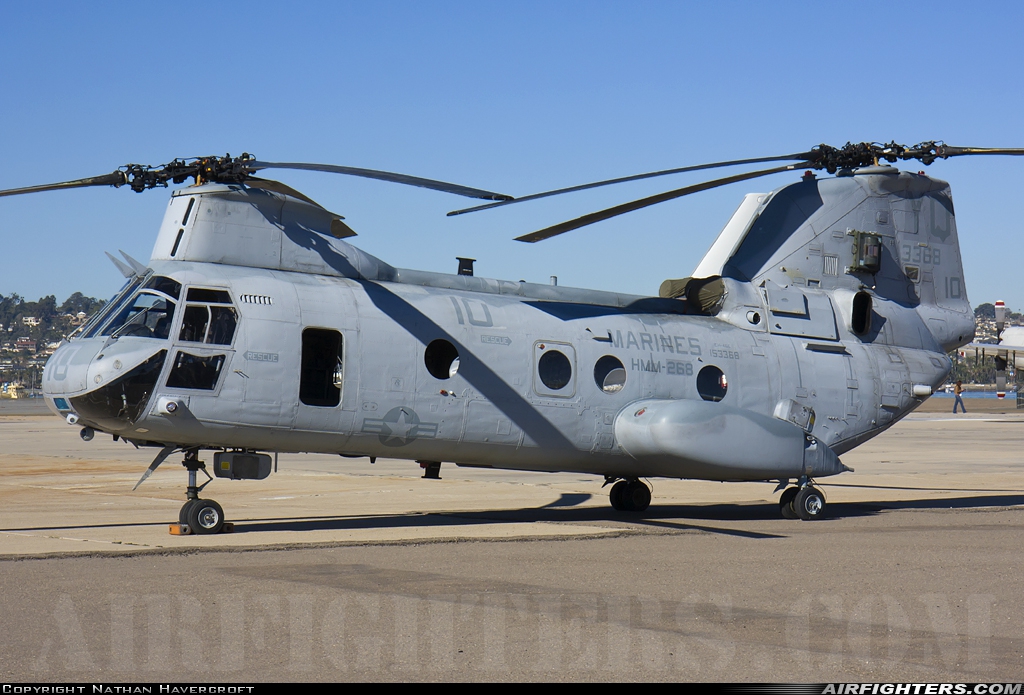 USA - Marines Boeing Vertol CH-46E Sea Knight (107-II) 153368 at San Diego - North Island NAS / Halsey Field (NZY / KNZY), USA