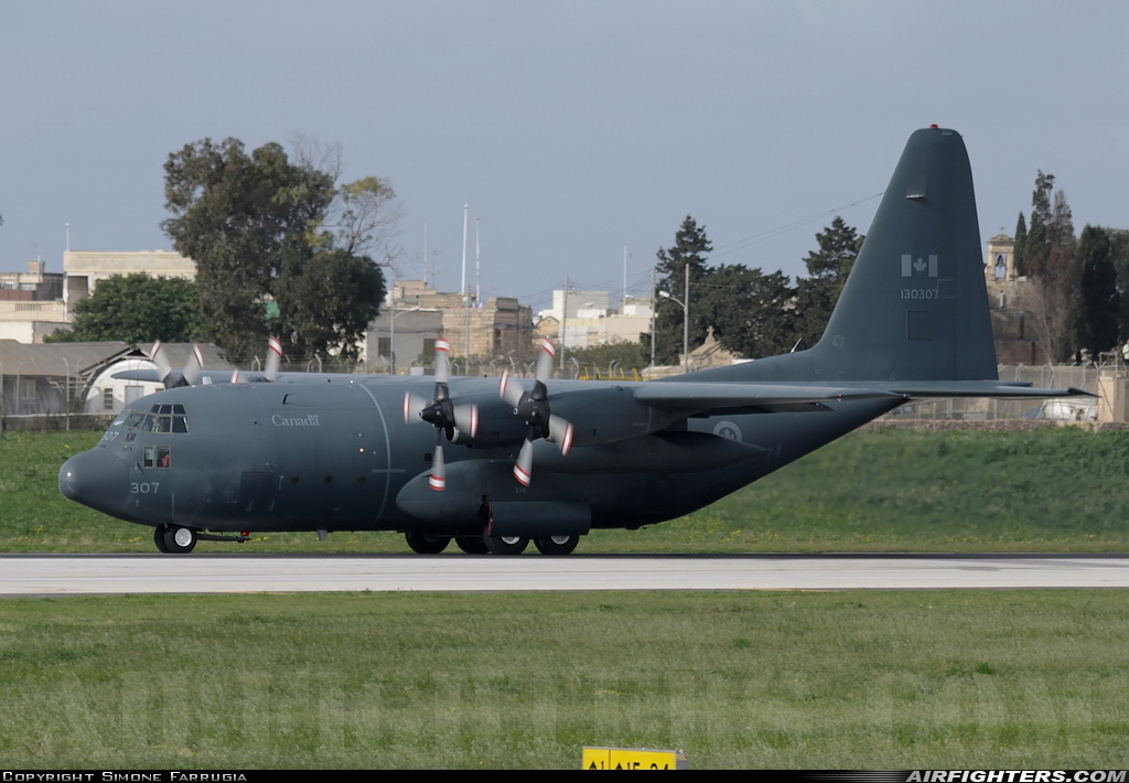 Canada - Air Force Lockheed CC-130E Hercules (L-382) 130307 at Luqa - Malta International (MLA / LMML), Malta