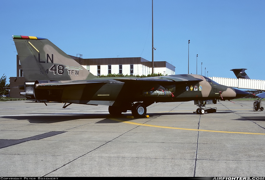 USA - Air Force General Dynamics F-111F Aardvark 72-1448 at Mildenhall (MHZ / GXH / EGUN), UK