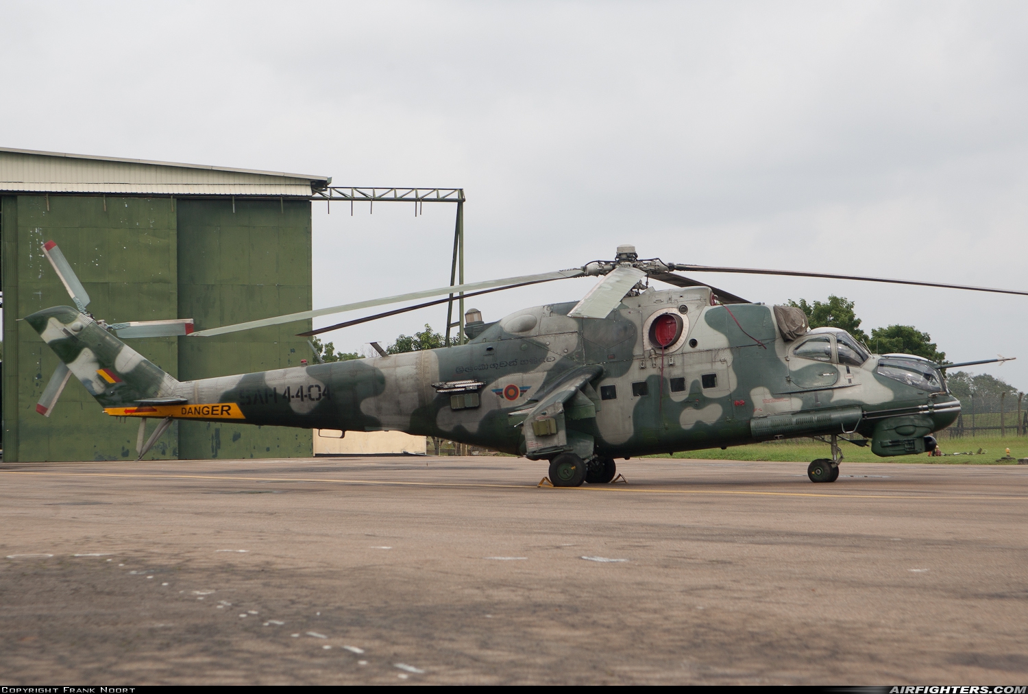 Sri Lanka - Air Force Mil Mi-35 (Mi-24V) SAH-4404 at Anuradhapura AFB, Sri Lanka
