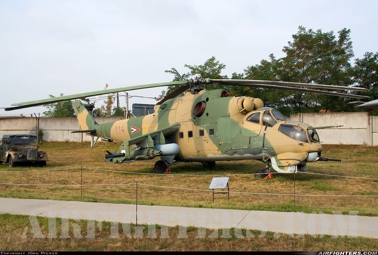 Hungary - Air Force Mil Mi-24D 114 at Szolnok (LHSN), Hungary
