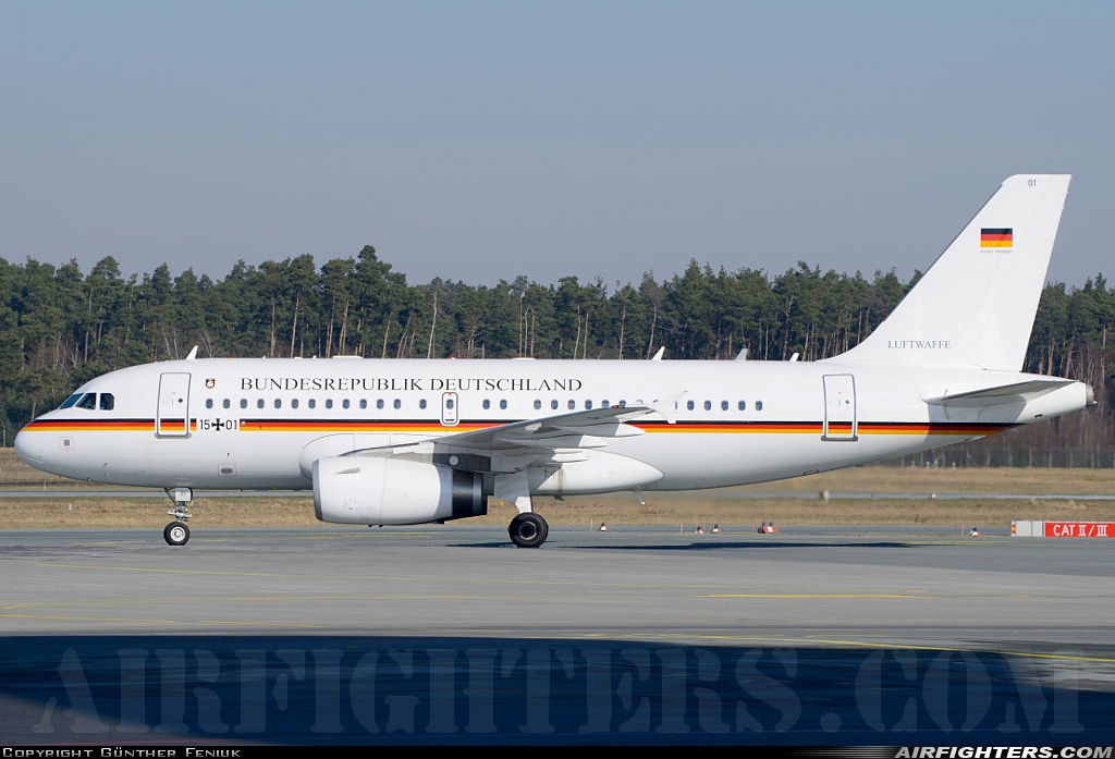 Germany - Air Force Airbus A319-133X 15+01 at Nuremberg (NUE / EDDN), Germany