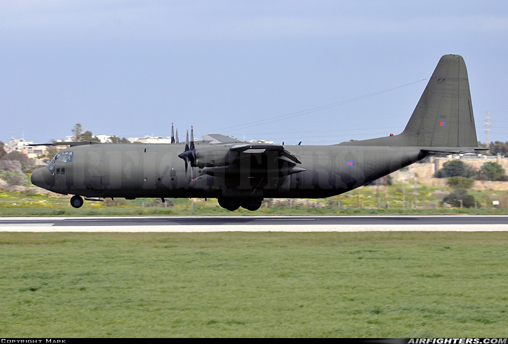 UK - Air Force Lockheed Hercules C3 (C-130K-30 / L-382) XV202 at Luqa - Malta International (MLA / LMML), Malta