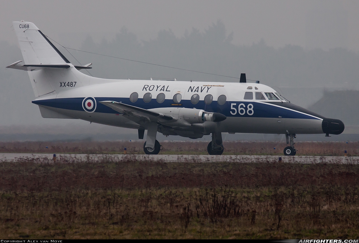 UK - Navy Scottish Aviation HP-137 Jetstream T2 XX487 at Eindhoven (- Welschap) (EIN / EHEH), Netherlands