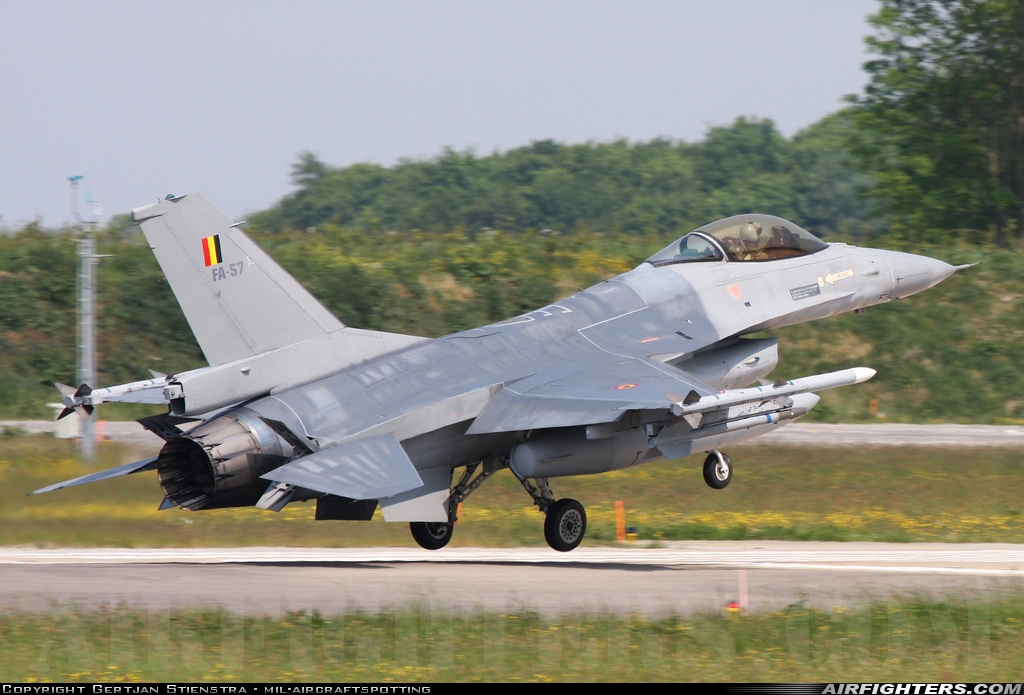 Belgium - Air Force General Dynamics F-16AM Fighting Falcon FA-57 at Leeuwarden (LWR / EHLW), Netherlands