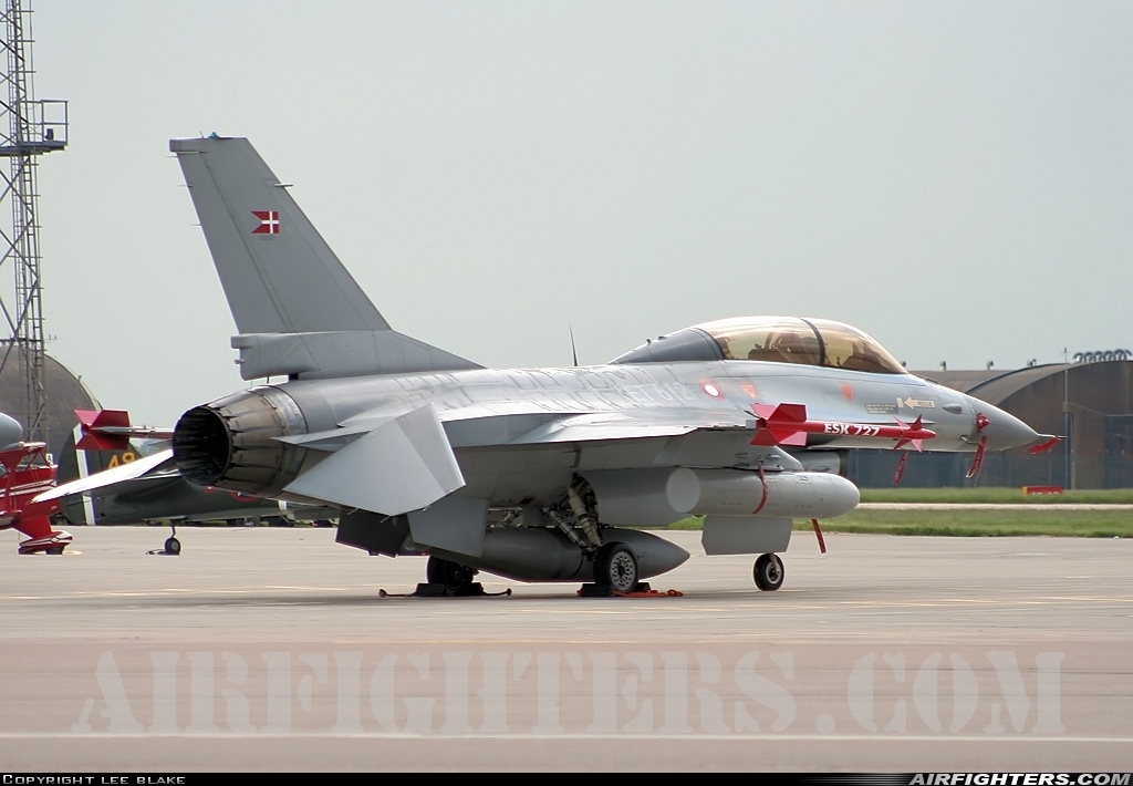 Denmark - Air Force General Dynamics F-16BM Fighting Falcon ET-612 at Coningsby (EGXC), UK