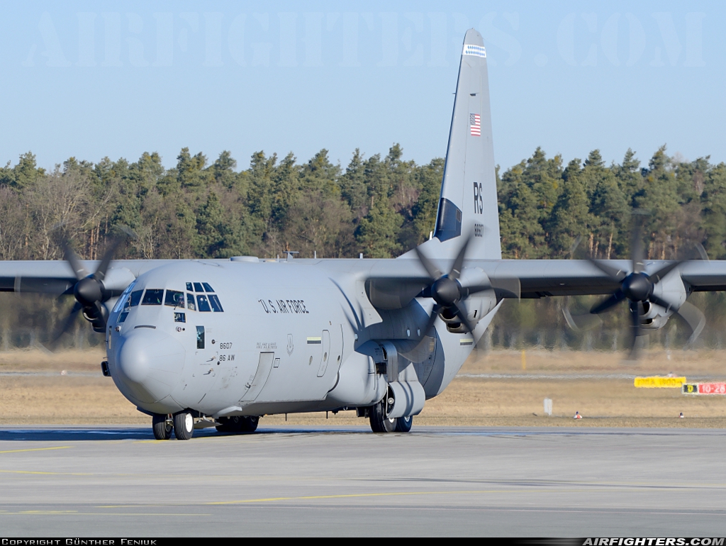 USA - Air Force Lockheed Martin C-130J-30 Hercules (L-382) 08-8607 at Nuremberg (NUE / EDDN), Germany