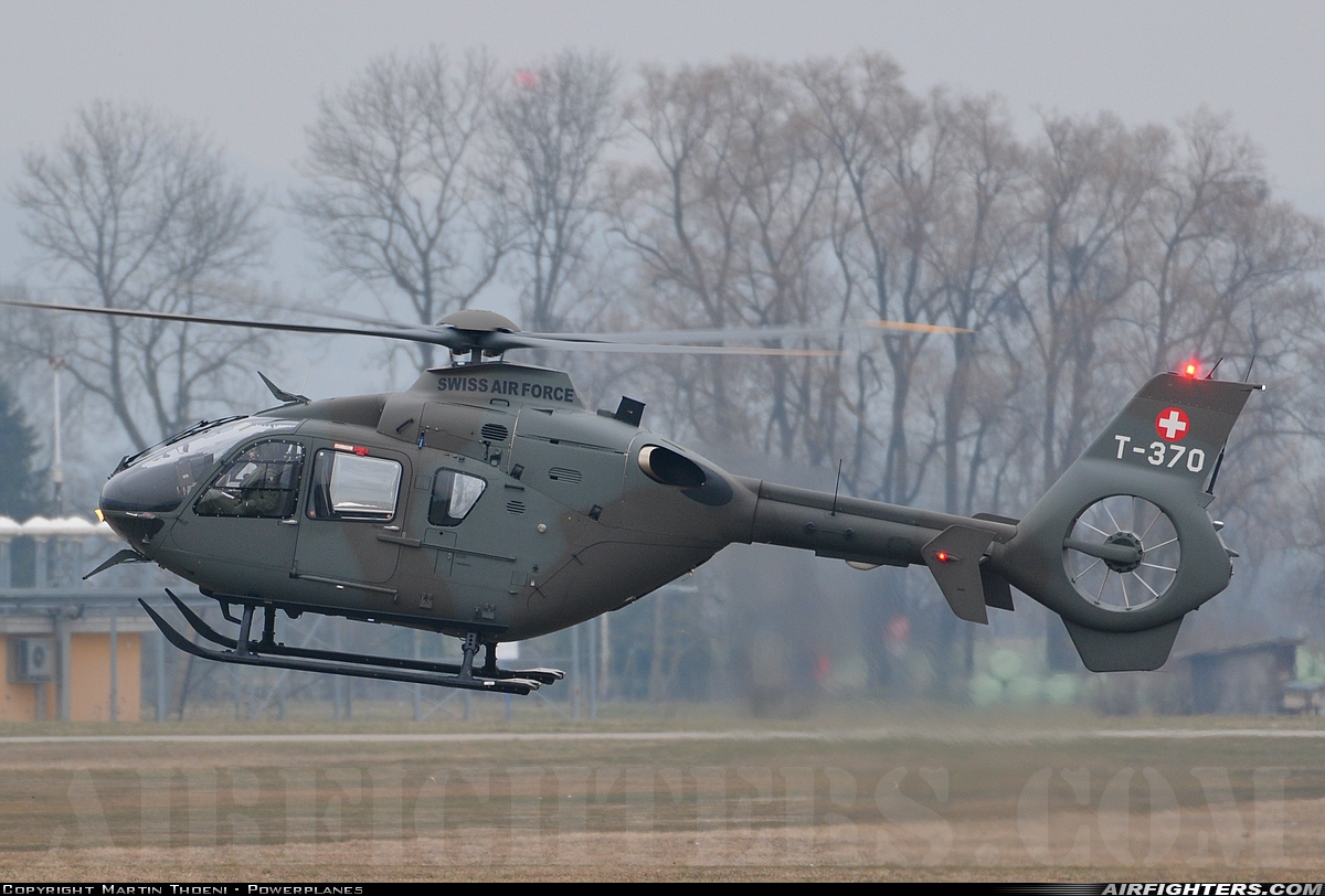 Switzerland - Air Force Eurocopter TH05 (EC-635P2+) T-370 at Grenchen (LSZG), Switzerland