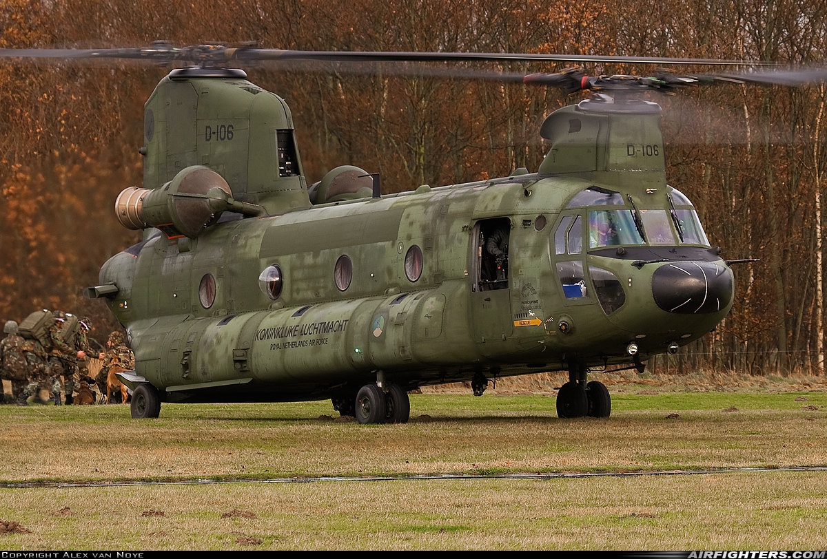 Netherlands - Air Force Boeing Vertol CH-47D Chinook D-106 at Off-Airport - Axel, Netherlands