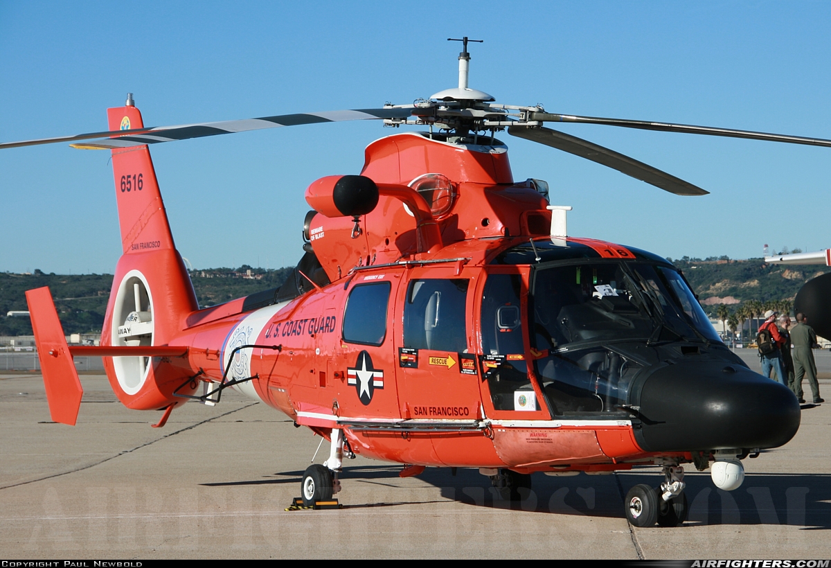 USA - Coast Guard Aerospatiale MH-65D Dolphin (SA-366G-1) 6516 at San Diego - North Island NAS / Halsey Field (NZY / KNZY), USA