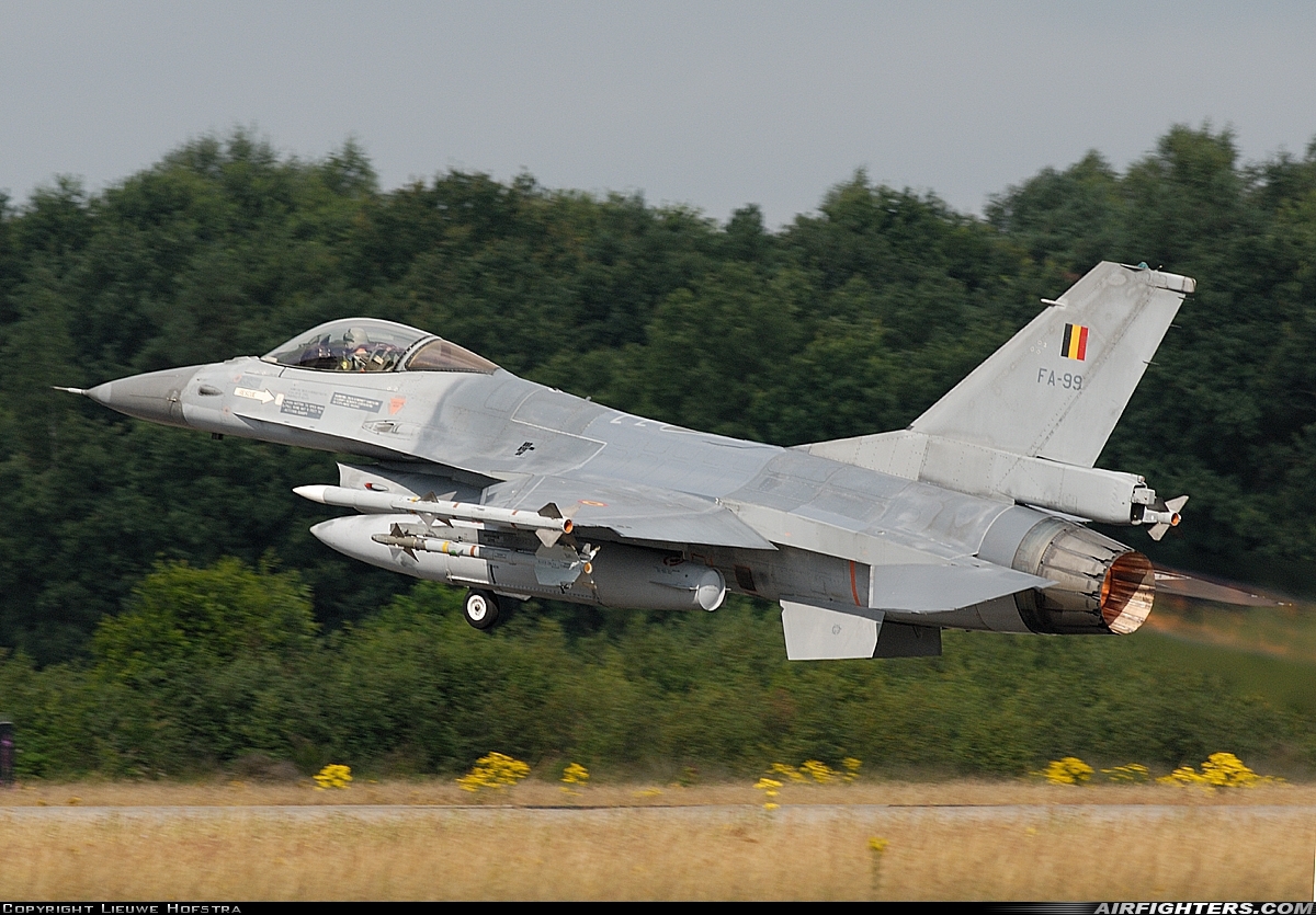 Belgium - Air Force General Dynamics F-16AM Fighting Falcon FA-99 at Kleine Brogel (EBBL), Belgium