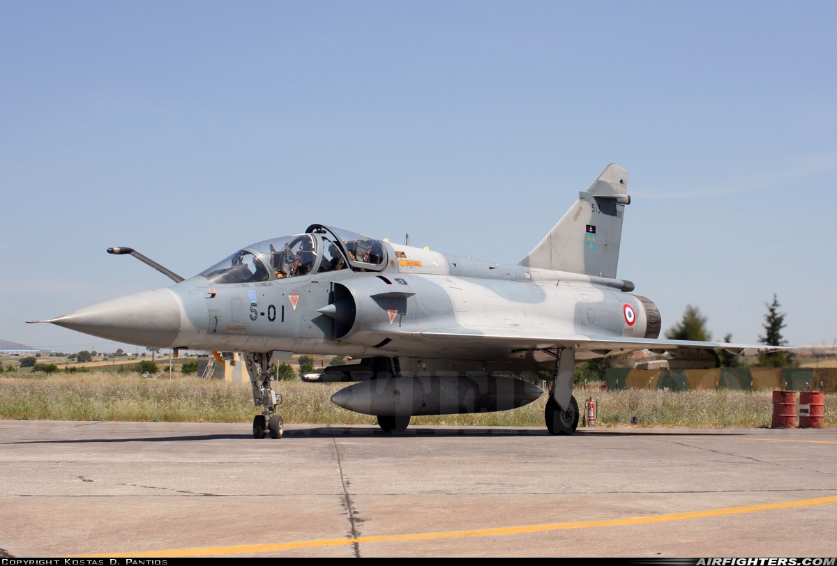 France - Air Force Dassault Mirage 2000B 513 at Tanagra (LGTG), Greece