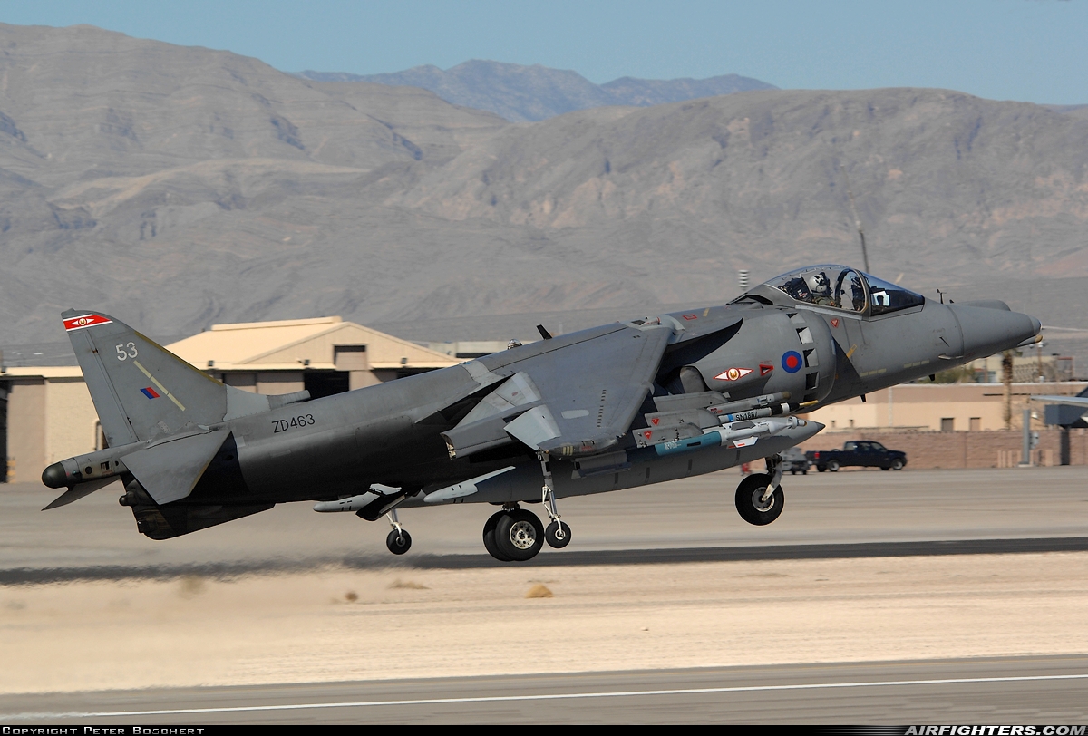 UK - Navy British Aerospace Harrier GR.9 ZD463 at Las Vegas - Nellis AFB (LSV / KLSV), USA