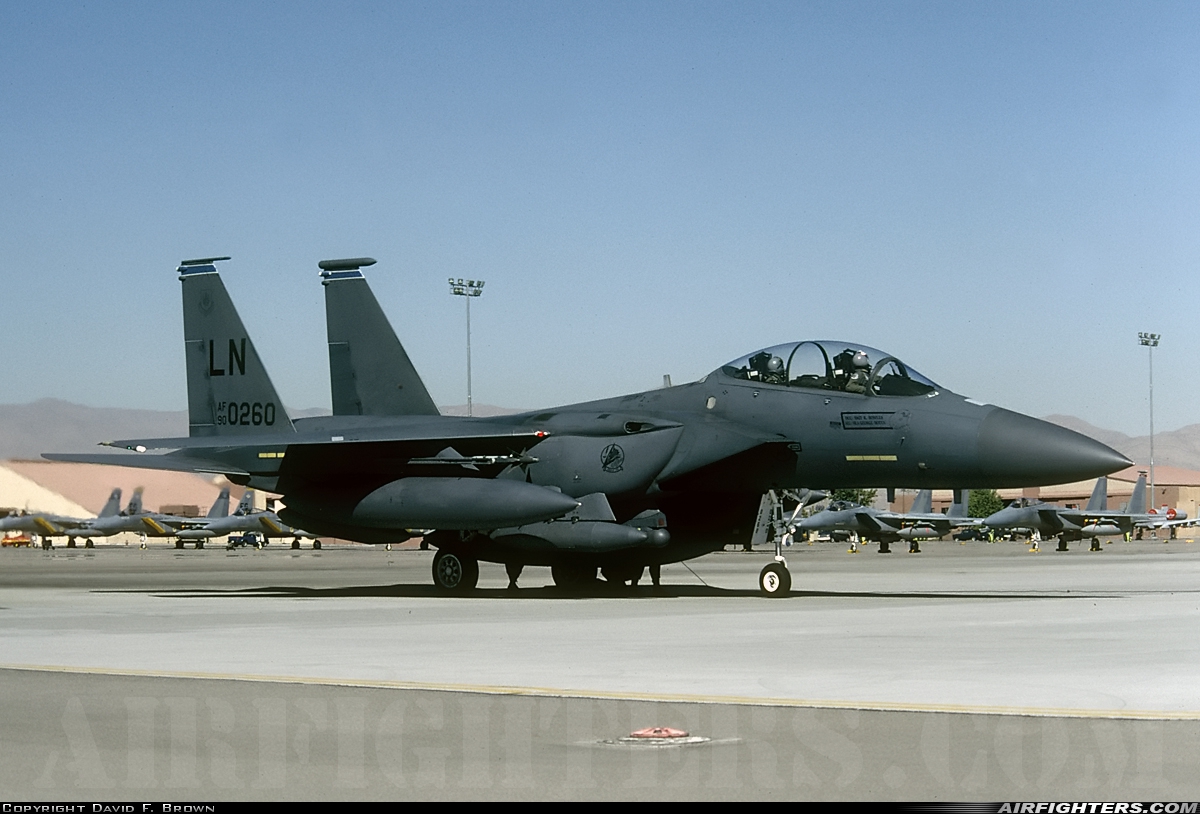 USA - Air Force McDonnell Douglas F-15E Strike Eagle 90-0260 at Las Vegas - Nellis AFB (LSV / KLSV), USA