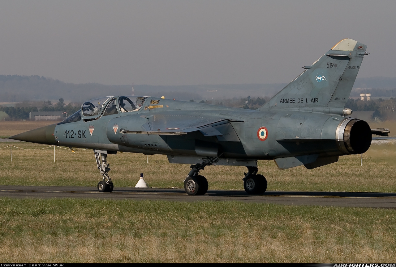 France - Air Force Dassault Mirage F1B 519 at Reims - Champagne (RHE / LFSR), France