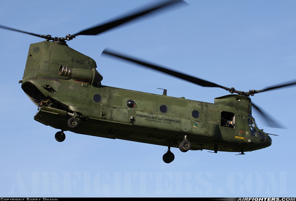 Netherlands - Air Force Boeing Vertol CH-47D Chinook D-667 at Carlisle - Crosby (CAX / EGNC), UK