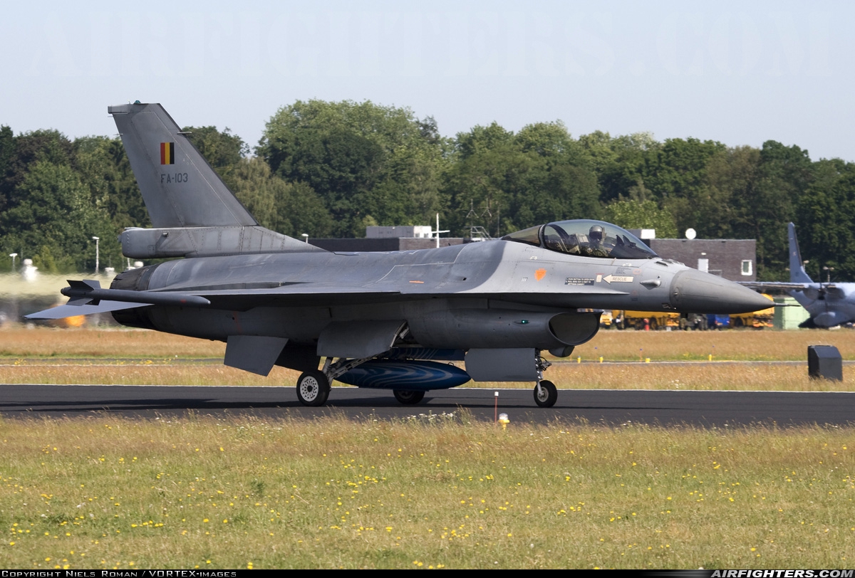 Belgium - Air Force General Dynamics F-16AM Fighting Falcon FA-103 at Breda - Gilze-Rijen (GLZ / EHGR), Netherlands