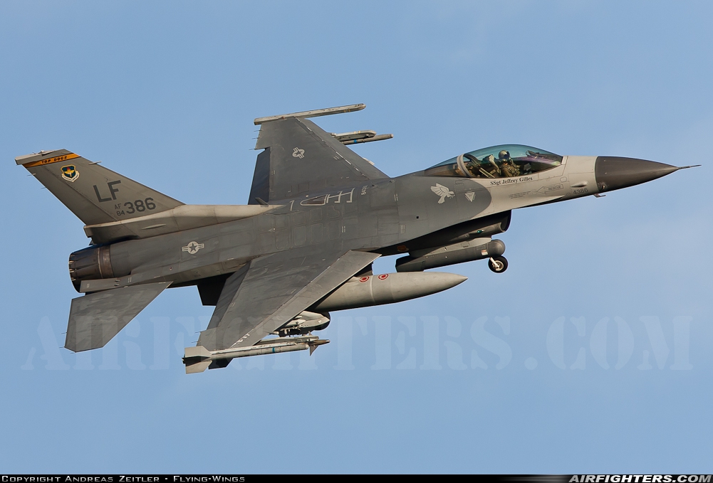 USA - Air Force General Dynamics F-16C Fighting Falcon 84-1386 at Glendale (Phoenix) - Luke AFB (LUF / KLUF), USA