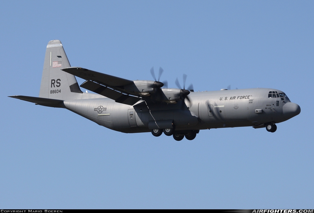USA - Air Force Lockheed Martin C-130J-30 Hercules (L-382) 08-8604 at Eindhoven (- Welschap) (EIN / EHEH), Netherlands