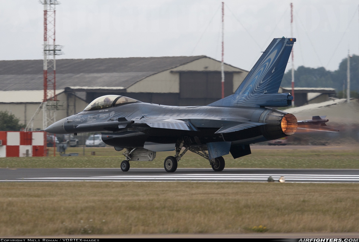 Belgium - Air Force General Dynamics F-16AM Fighting Falcon FA-110 at Fairford (FFD / EGVA), UK