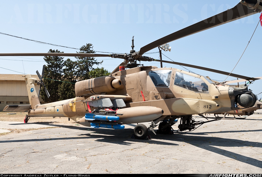 Israel - Air Force McDonnell Douglas AH-64A Peten 812 at Haifa (HFA), Israel