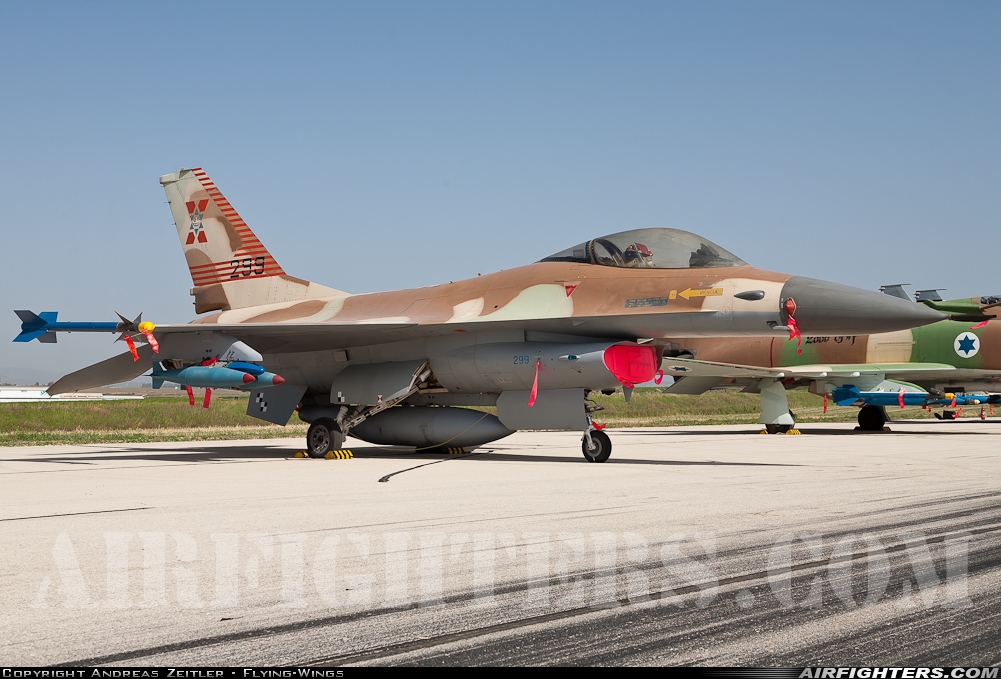 Israel - Air Force General Dynamics F-16A Fighting Falcon 299 at Tel Nof (LLEK), Israel