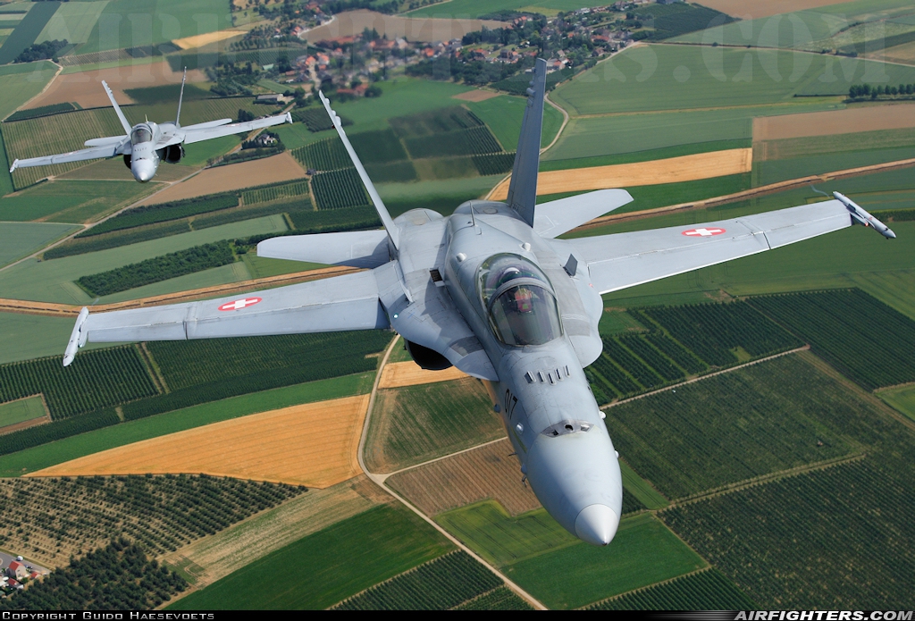 Switzerland - Air Force McDonnell Douglas F/A-18C Hornet J-5017 at In Flight, Belgium