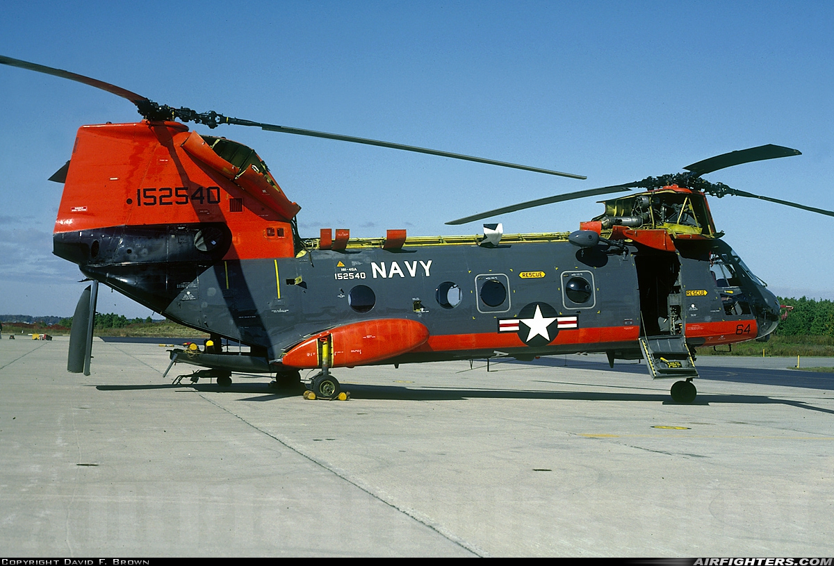 USA - Navy Boeing Vertol HH-46A Sea Knight (107-II) 152540 at Patuxent River - NAS / Trapnell Field (NHK / KNHK), USA
