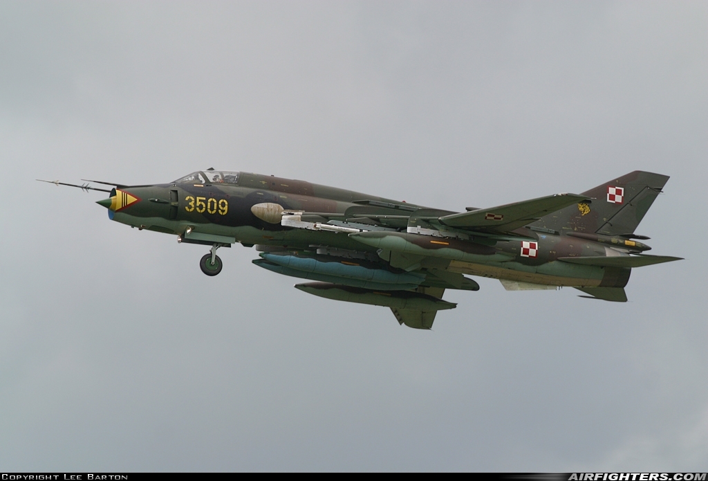 Poland - Air Force Sukhoi Su-22M4 Fitter-K 3509 at Coltishall (CLF / EGYC), UK
