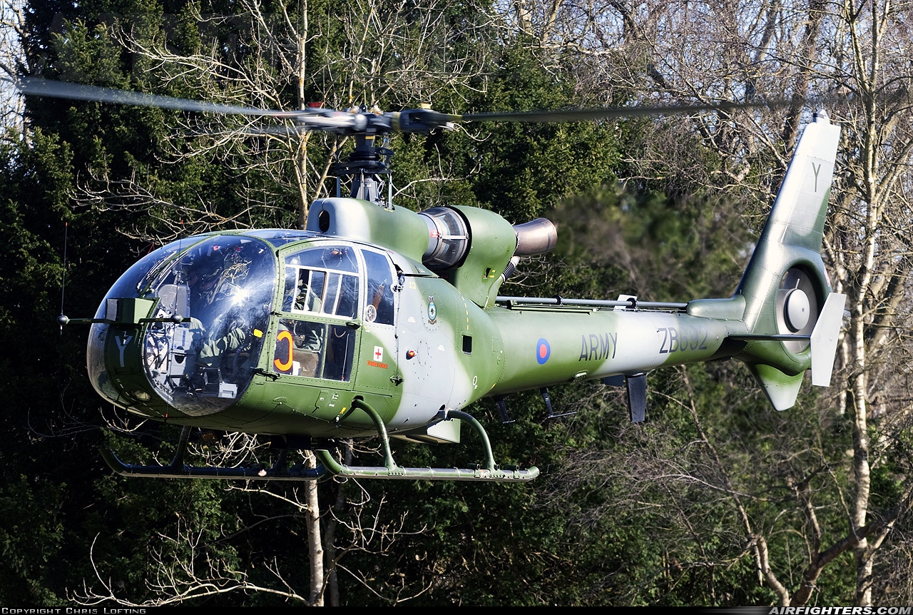UK - Army Westland SA-341B Gazelle AH1 ZB692 at Off-Airport - Salisbury Plain, UK