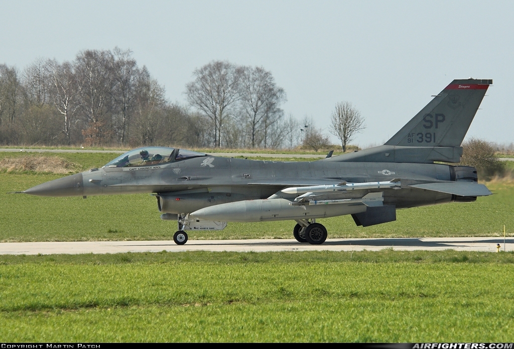 USA - Air Force General Dynamics F-16C Fighting Falcon 91-0391 at Florennes (EBFS), Belgium
