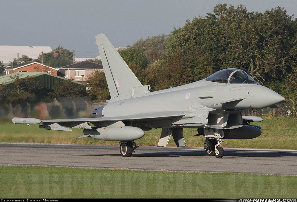 Company Owned Eurofighter Typhoon FGR4 ZK308 at Warton (EGNO), UK