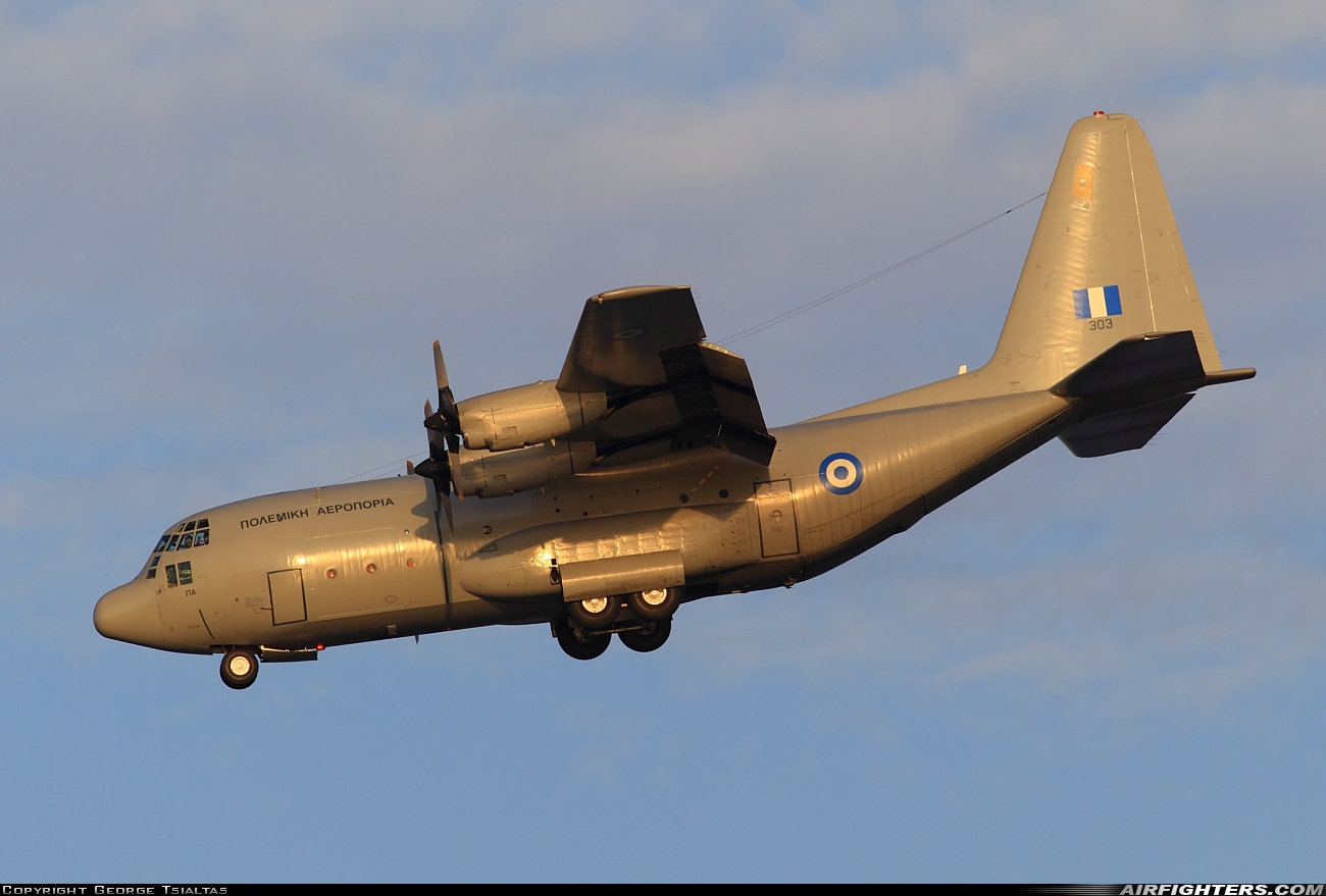 Greece - Air Force Lockheed C-130B Hercules (L-282) 303 at Elefsís (LGEL), Greece