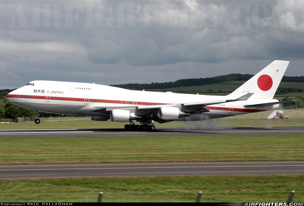 Japan - Air Force Boeing 747-47C 20-1102 at Glasgow - Prestwick (PIK / EGPK), UK