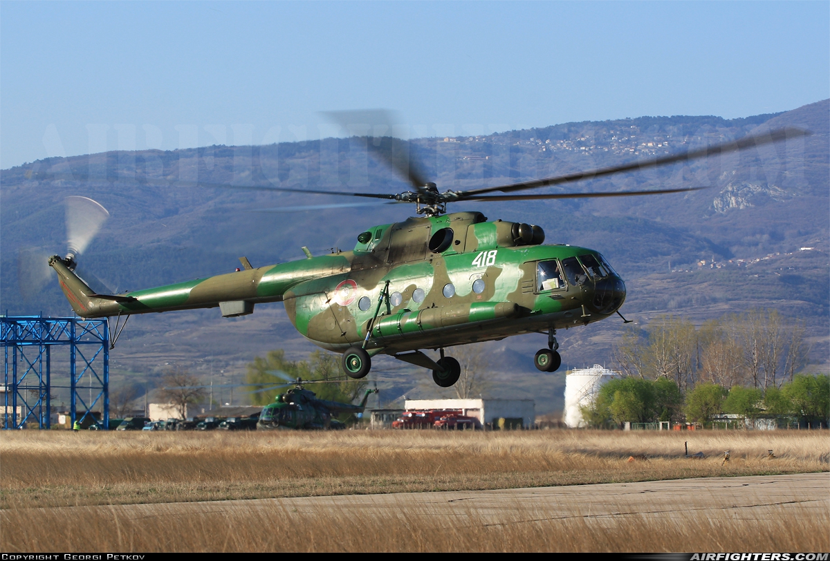Bulgaria - Air Force Mil Mi-17 418 at Plovdiv (- Krumovo) (PDV / LBPD), Bulgaria