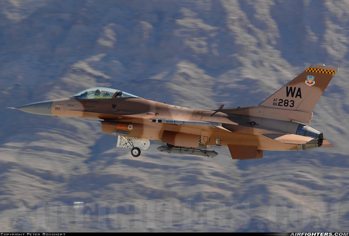 USA - Air Force General Dynamics F-16C Fighting Falcon 86-0283 at Las Vegas - Nellis AFB (LSV / KLSV), USA