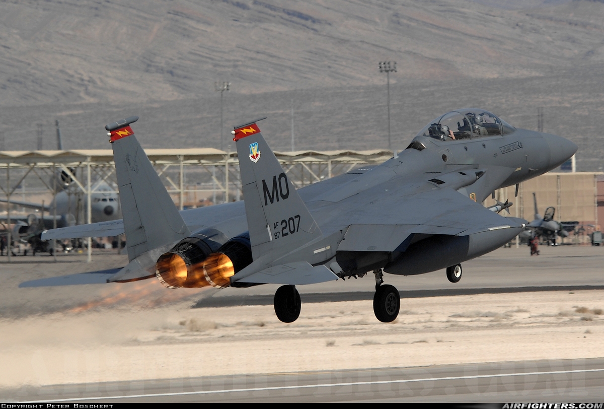 USA - Air Force McDonnell Douglas F-15E Strike Eagle 87-0207 at Las Vegas - Nellis AFB (LSV / KLSV), USA