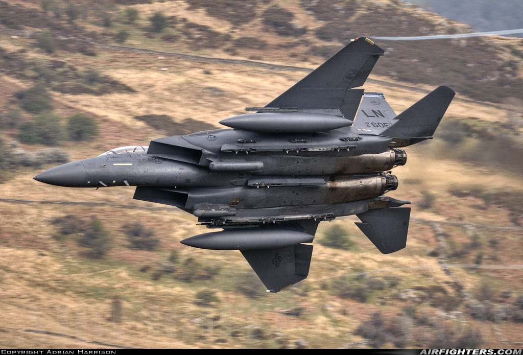 USA - Air Force McDonnell Douglas F-15E Strike Eagle 91-0605 at Off-Airport - Machynlleth Loop Area, UK