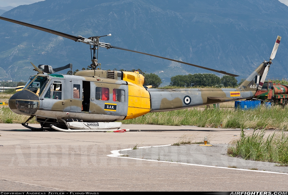 Greece - Air Force Agusta-Bell AB-205A-1 4414 at Kalamata (LGKL), Greece