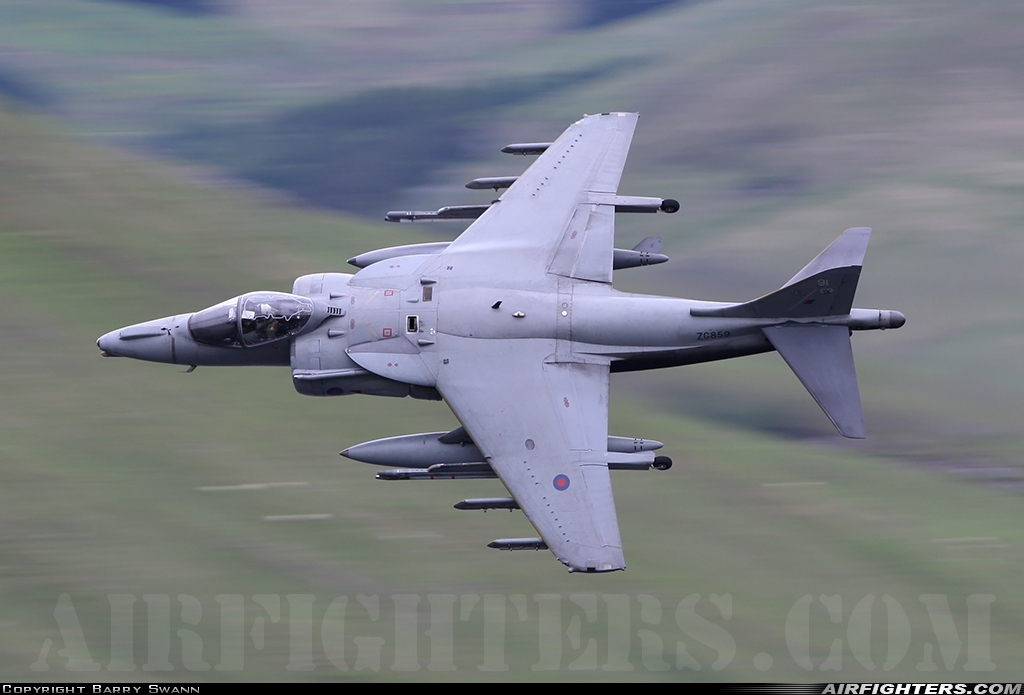 UK - Air Force British Aerospace Harrier GR.9 ZG859 at Off-Airport - Borders Area, UK