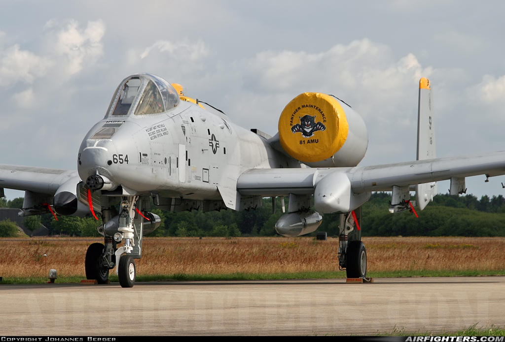 USA - Air Force Fairchild A-10A Thunderbolt II 82-0654 at Uden - Volkel (UDE / EHVK), Netherlands